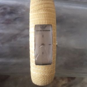Emporio Armani reptile print watch